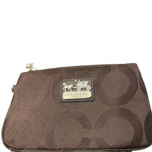 Coach Wristlet Wallet Traditional Brown